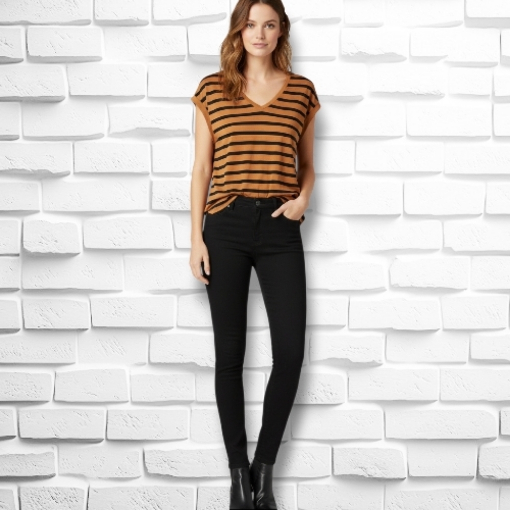 🧡 HALOGEN STRIPED TOP - SIZE LARGE 🧡 ☆SALE☆